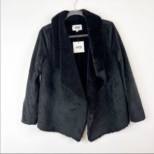 NWT Jack by BB Dakota Faux Suede and Shearling Asymmetrical Jacket, Size Small